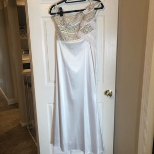White Satin Dress